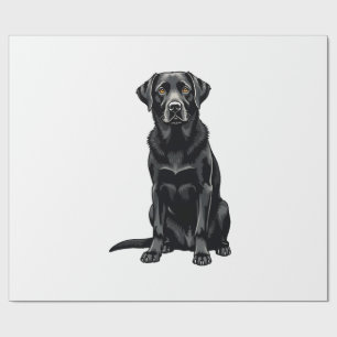Papel De Regalo Ilustración de retrato de perro Labrador Retriever