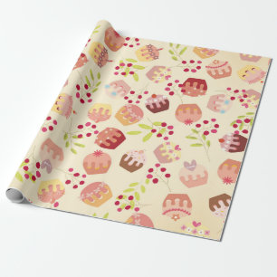 Papel De Regalo ilustracion de tarta sin costura