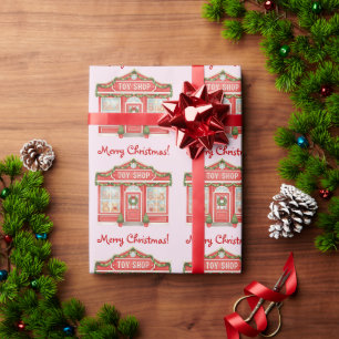 Papel De Regalo Ilustración de tienda de juguetes con acuarela Nav