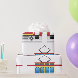 Papel De Regalo Ilustracion de tranvía retro