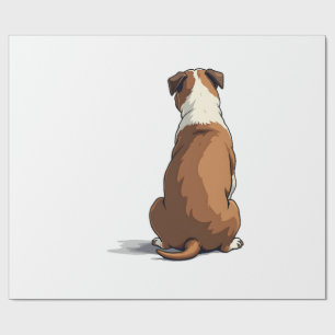 Papel De Regalo Ilustración de vista trasera de bulldog vintage Am