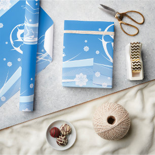 Papel De Regalo Ilustracion deportivo de patinaje sobre hielo feme