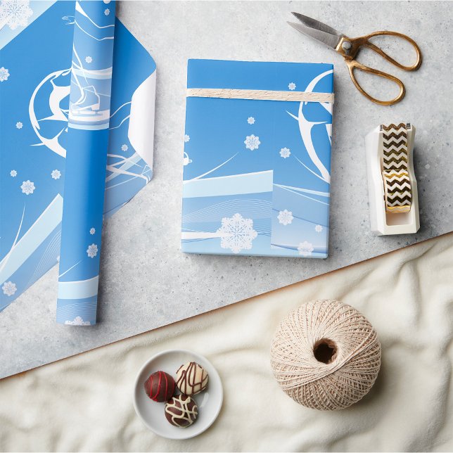 Papel De Regalo Ilustracion deportivo de patinaje sobre hielo feme (Subido por el creador)