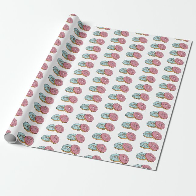 Papel De Regalo Ilustracion Donut personalizado (Desenrollado)