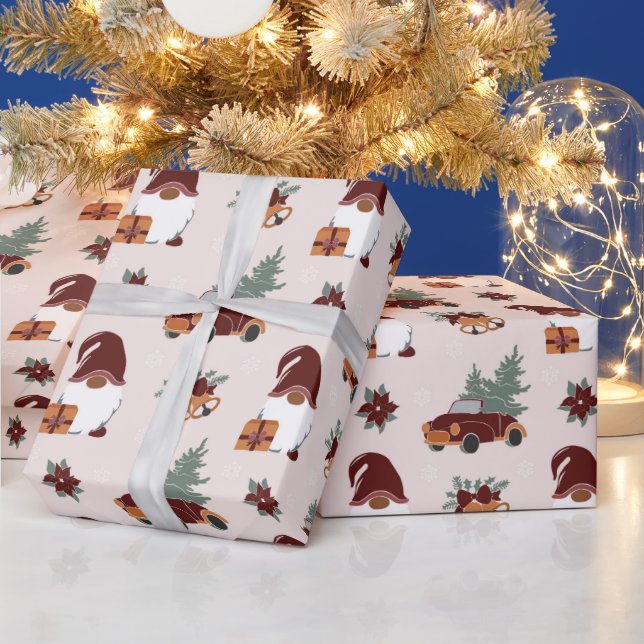 Papel De Regalo Ilustracion Gnome Navidades divertidos (Vacaciones)