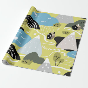 Papel De Regalo Ilustracion gráfico escandinavo patrón transparent