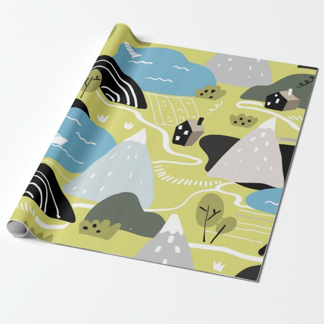 Papel De Regalo Ilustracion gráfico escandinavo patrón transparent (Desenrollado)