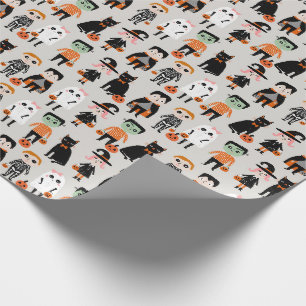 Papel De Regalo Ilustracion infantil de Halloween