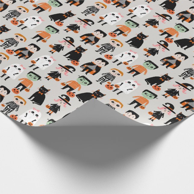 Papel De Regalo Ilustracion infantil de Halloween (Esquina)