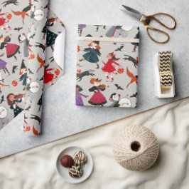 Papel De Regalo Ilustracion infantil de Halloween