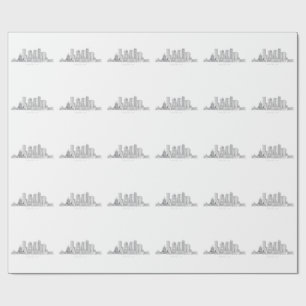 Papel De Regalo Ilustración minimalista del horizonte de la ciudad