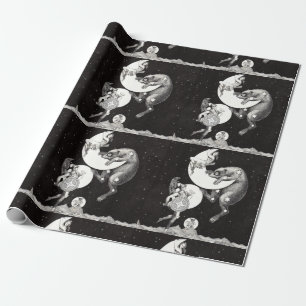 Papel De Regalo Ilustración Nocturna del Dios del Universo de la L