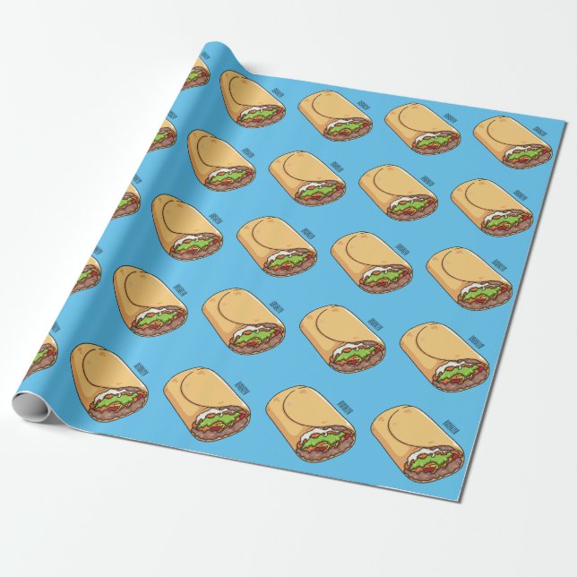 Papel De Regalo Ilustracion personalizado Burrito (Desenrollado)