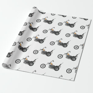 Papel De Regalo Ilustracion personalizado Chopper Motorcycle 1950