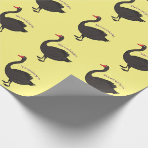 Papel De Regalo Ilustracion personalizado cisne negro