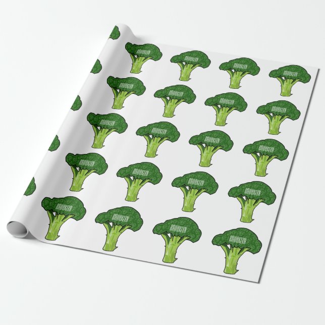 Papel De Regalo Ilustracion personalizado de Broccoli (Desenrollado)