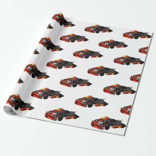 Papel De Regalo Ilustracion personalizado de carreras de Kart