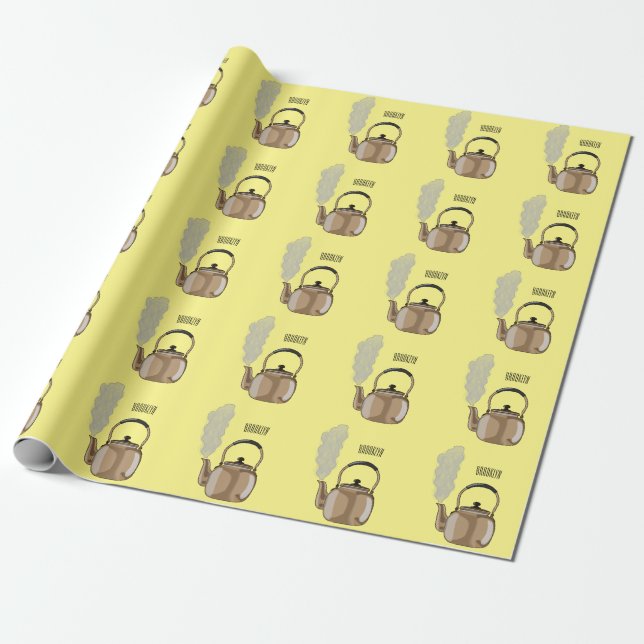 Papel De Regalo Ilustracion personalizado de estopa o hervidor de  (Desenrollado)