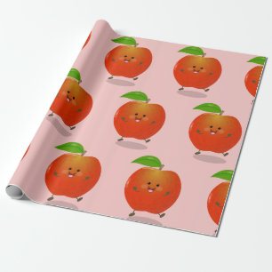 Papel De Regalo Ilustracion personalizado de manzana bailando a la