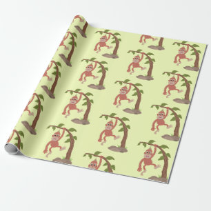 Papel De Regalo Ilustracion personalizado de orangután bebé feliz