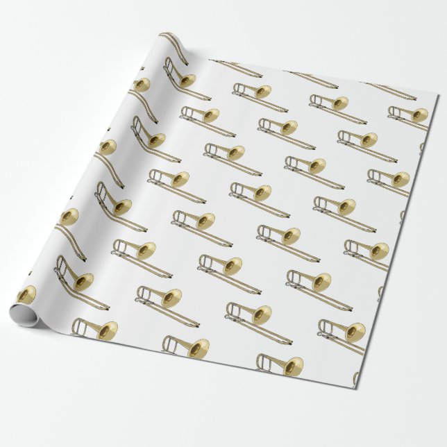Papel De Regalo Ilustracion personalizado de Trombone (Desenrollado)