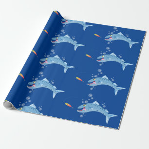 Papel De Regalo Ilustracion personalizado pescador hambriento de b