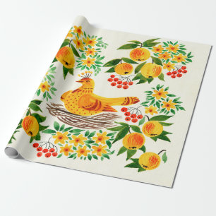 Papel De Regalo ilustracion pintado a mano: Turtledove