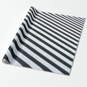 Papel De Regalo Ilustracion rayado blanco y negro