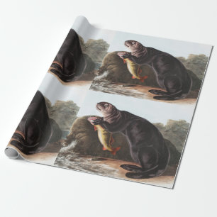 Papel De Regalo Ilustracion Sea Otter (Enhydra marina)