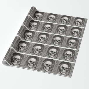 Papel De Regalo Ilustracion Skull