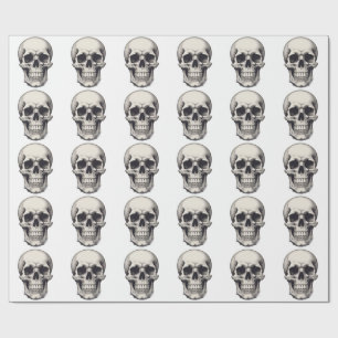 Papel De Regalo Ilustracion Skull