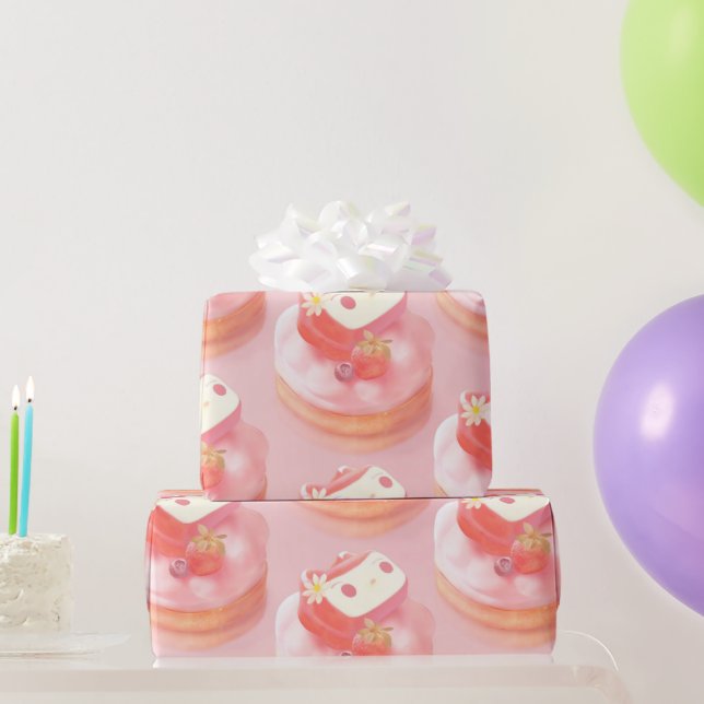 Papel De Regalo Ilustracion Strawberry Tart (Regalos de fiesta)