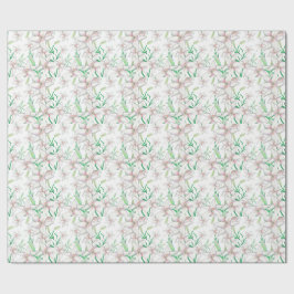 Papel De Regalo Ilustracion White Lilies