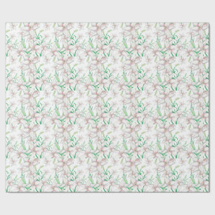 Papel De Regalo Ilustracion White Lilies