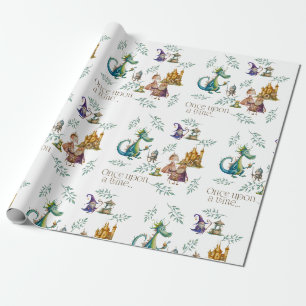 Papel De Regalo Ilustraciones Clásicas de Cuentos de Hadas para Ni