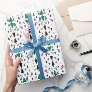 Papel De Regalo Ilustraciones contemporáneas de una estación de es
