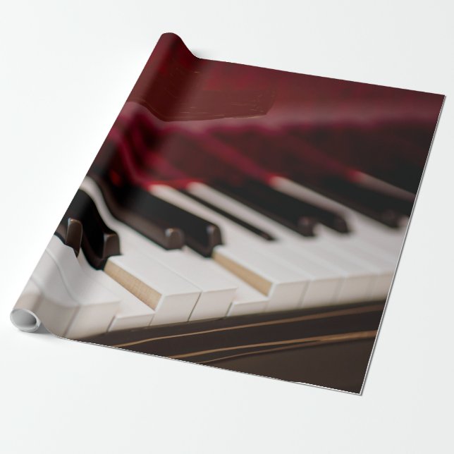 Papel De Regalo Ilustrante arte de piano (Desenrollado)