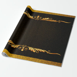 Papel De Regalo Imagen de fondo de marco dorado floral