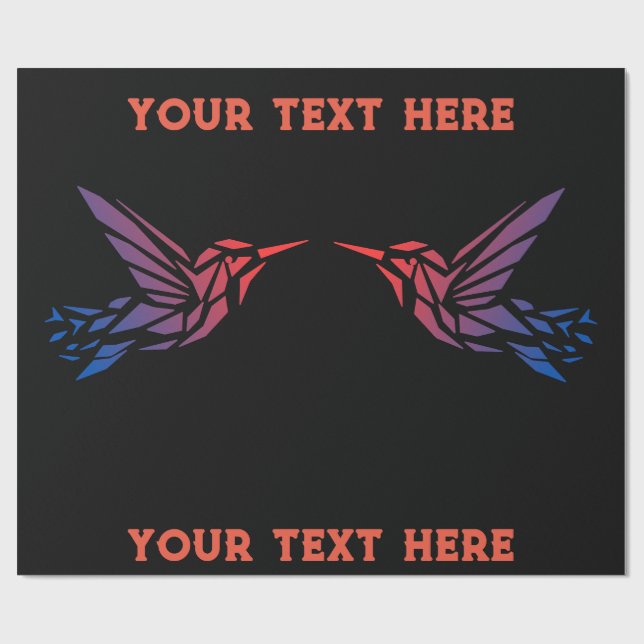 Papel De Regalo Imagen de pájaro derecho personalizado o ajuste de (Superficie plana)