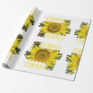 Papel De Regalo Imagen desconcertada de girasol