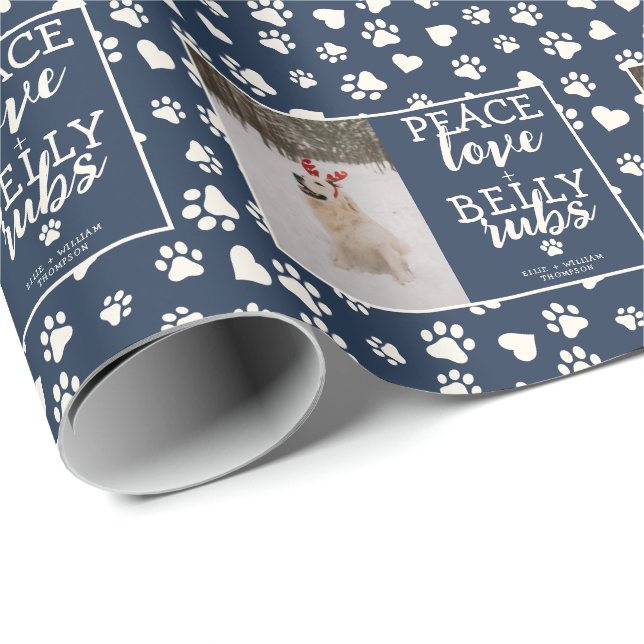 Papel De Regalo Imagen divertida de perro personalizada foto de Na (Esquina del rollo)
