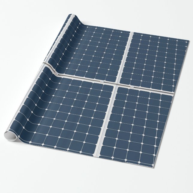 Papel De Regalo Imagen divertida de un panel de energía solar (Desenrollado)