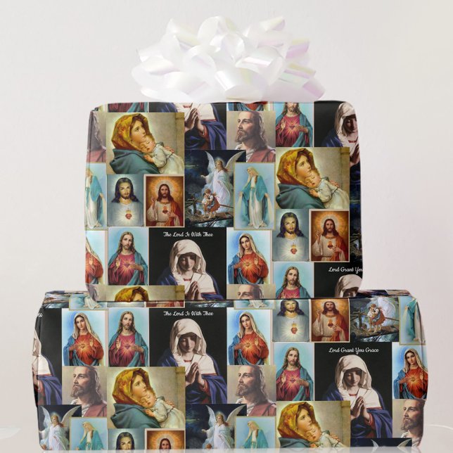 Papel De Regalo Imágenes Clásicas Católicas Jesús María Angel (Subido por el creador)