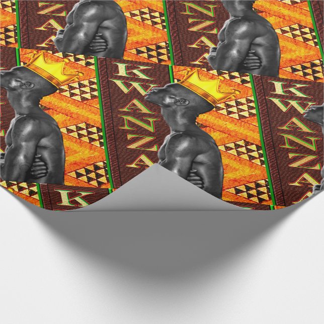 Papel De Regalo Impresión afrocéntrica de Kwanzaa (Esquina)