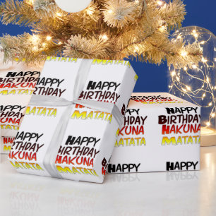 Papel De Regalo Impresión artística del cumpleaños Hakuna Matata