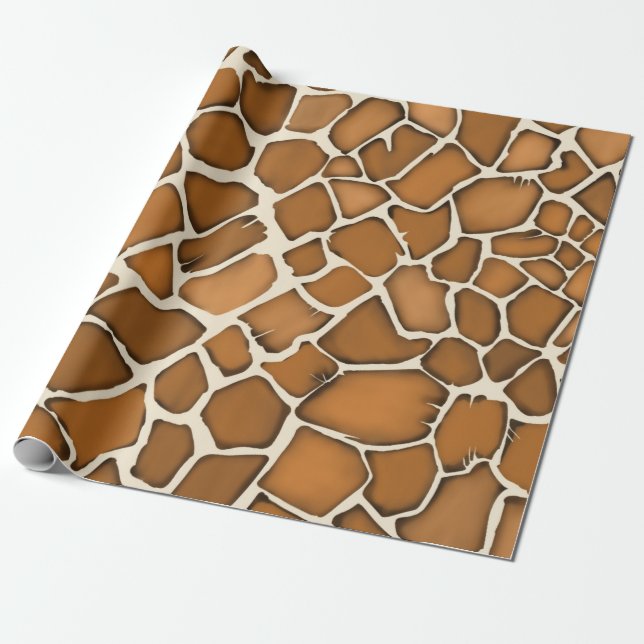 Papel De Regalo Impresión con patrones de Giraffe Fur (Desenrollado)