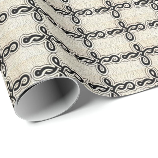 Papel De Regalo impresión cursiva (Esquina del rollo)