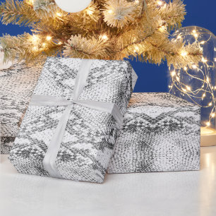 Papel De Regalo Impresión cutánea de serpientes blancas