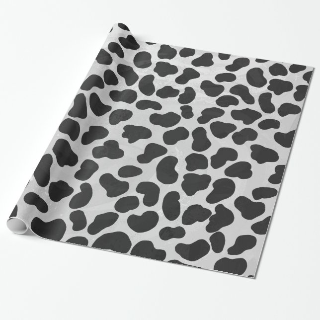 Papel De Regalo Impresión dálmata en blanco y negro (Desenrollado)