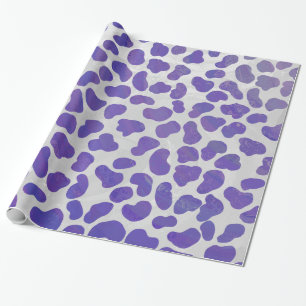 Papel De Regalo Impresión dálmata en blanco y púrpura